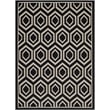 Pemberly Row Polypropylene Black Indoor Outdoor Rug - 4' x 5'7