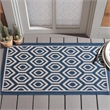 Pemberly Row Polypropylene Navy Indoor Outdoor Rug - 2' x 3'7