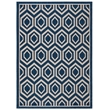 Pemberly Row Polypropylene Navy Indoor Outdoor Rug - 4' x 5'7