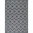 Pemberly Row Polypropylene Navy Indoor Outdoor Rug - 8' x 11'