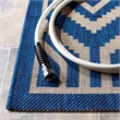 Pemberly Row Polypropylene Navy Indoor Outdoor Rug - Square 7'10