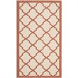 Pemberly Row Polypropylene Beige Indoor Outdoor Rug - 2' x 3'7