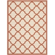 Pemberly Row Polypropylene Beige Indoor Outdoor Rug - 4' x 5'7