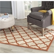 Pemberly Row Polypropylene Beige Indoor Outdoor Rug - 4' x 5'7