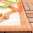 Pemberly Row Polypropylene Beige Indoor Outdoor Rug - 4' x 5'7