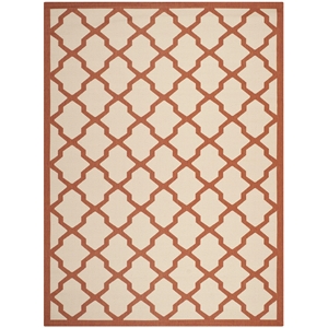 Pemberly Row Polypropylene Beige Indoor Outdoor Rug - 6'7&quot x 9'6&quot