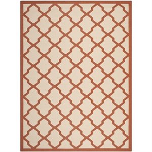 Pemberly Row Polypropylene Beige Indoor Outdoor Rug - 9' x 12'