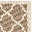 Pemberly Row Polypropylene Brown Indoor Outdoor Rug - 4' x 5'7