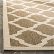 Pemberly Row Polypropylene Brown Indoor Outdoor Rug - 5'3