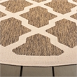 Pemberly Row Polypropylene Brown Indoor Outdoor Rug - Round 7'10