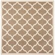 Pemberly Row Polypropylene Brown Indoor Outdoor Rug - Square 5'3