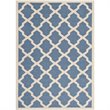 Pemberly Row Polypropylene Blue Indoor Outdoor Rug - 4' x 5'7