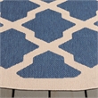 Pemberly Row Polypropylene Blue Indoor Outdoor Rug - Round 7'10