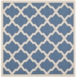 Pemberly Row Polypropylene Blue Indoor Outdoor Rug - Square 5'3