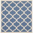 Pemberly Row Polypropylene Blue Indoor Outdoor Rug - Square 7'10