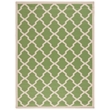 Pemberly Row Polypropylene Green Indoor Outdoor Rug - 6'7