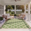 Pemberly Row Polypropylene Green Indoor Outdoor Rug - 8' x 11'