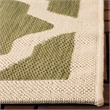 Pemberly Row Polypropylene Green Indoor Outdoor Rug - 8' x 11'