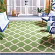 Pemberly Row Polypropylene Green Indoor Outdoor Rug - 9' x 12'