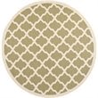 Pemberly Row Polypropylene Green Indoor Outdoor Rug - Round 7'10
