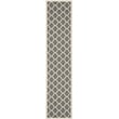 Pemberly Row Polypropylene Anthracite Indoor Outdoor Rug - Runner 2'3