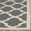 Pemberly Row Polypropylene Anthracite Indoor Outdoor Rug - Runner 2'3