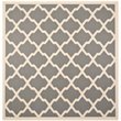 Pemberly Row Polypropylene Anthracite Indoor Outdoor Rug - Square 7'10