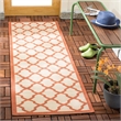 Pemberly Row Polypropylene Red Indoor Outdoor Rug - 2'7