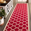Pemberly Row Polypropylene Red Indoor Outdoor Rug - Runner 2'3