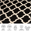 Pemberly Row Polypropylene Black Indoor Outdoor Rug - 9' x 12'