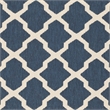 Pemberly Row Polypropylene Navy Indoor Outdoor Rug - Round 5'3