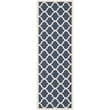 Pemberly Row Polypropylene Navy Indoor Outdoor Rug - Runner 2'3