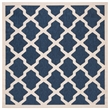 Pemberly Row Polypropylene Navy Indoor Outdoor Rug - Square 5'3