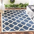 Pemberly Row Polypropylene Navy Indoor Outdoor Rug - Square 6'7