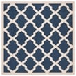 Pemberly Row Polypropylene Navy Indoor Outdoor Rug - Square 6'7