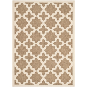 Pemberly Row Polypropylene Brown Indoor Outdoor Rug - 5'3&quot x 7'7&quot