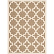 Pemberly Row Polypropylene Brown Indoor Outdoor Rug - 5'3