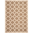 Pemberly Row Polypropylene Brown Indoor Outdoor Rug - 6'7