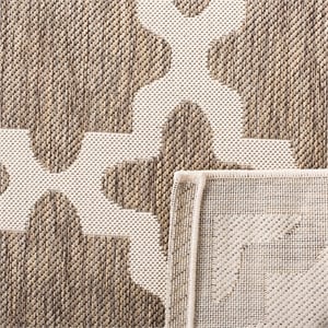 Pemberly Row Polypropylene Brown Indoor Outdoor Rug - 9' x 12'