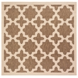 Pemberly Row Polypropylene Brown Indoor Outdoor Rug - Square 5'3