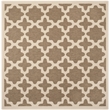Pemberly Row Polypropylene Brown Indoor Outdoor Rug - Square 7'10