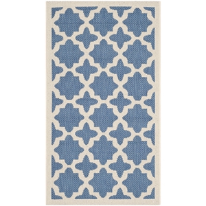 Pemberly Row Polypropylene Blue Indoor Outdoor Rug - 2' x 3'7&quot