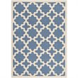 Pemberly Row Polypropylene Blue Indoor Outdoor Rug - 5'3