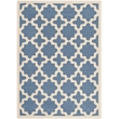 Pemberly Row Polypropylene Blue Indoor Outdoor Rug - 6'7