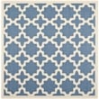 Pemberly Row Polypropylene Blue Indoor Outdoor Rug - Square 7'10