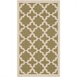 Pemberly Row Polypropylene Green Indoor Outdoor Rug - 2' x 3'7