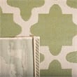 Pemberly Row Polypropylene Green Indoor Outdoor Rug - Square 4'