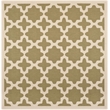 Pemberly Row Polypropylene Green Indoor Outdoor Rug - Square 7'10