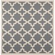 Pemberly Row Polypropylene Anthracite Indoor Outdoor Rug - Square 5'3