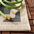 Pemberly Row Polypropylene Anthracite Indoor Outdoor Rug - Square 6'7
